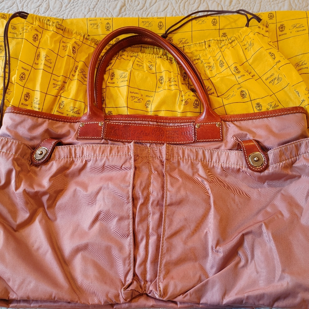 Felisi Nylon and Leather Tote